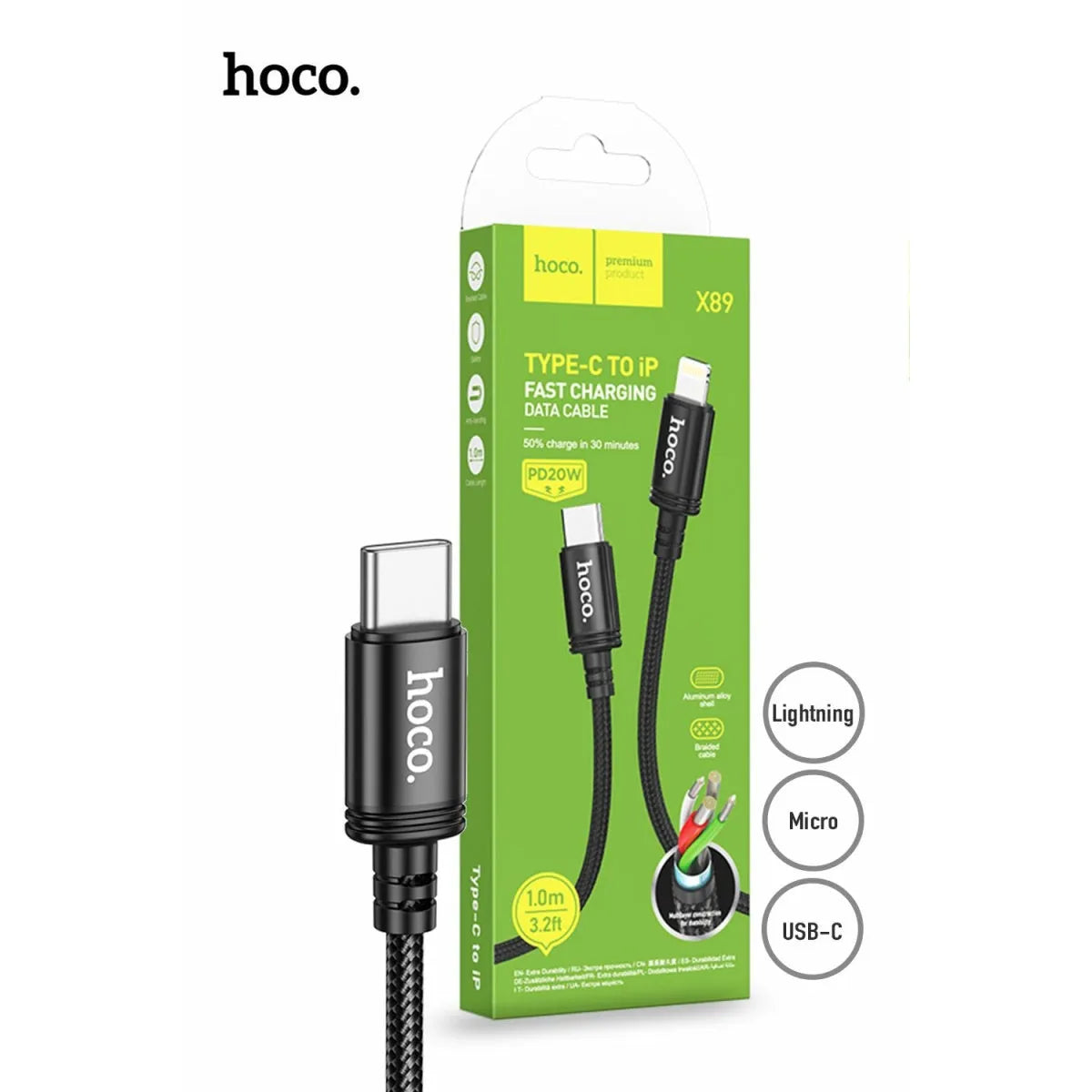 HOCO Charging Cable | Type-C to IP